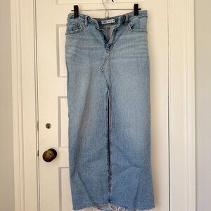 ZARA Mid Waist Long Denim Skirt I Size M